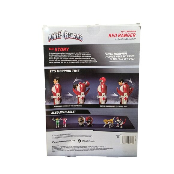 2018 Mighty Morphin Power Rangers Auto Morphin Red Ranger Legacy Collection - Picture 6 of 9